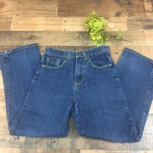 Sean John Dark Wash Back Strap Blue Jeans